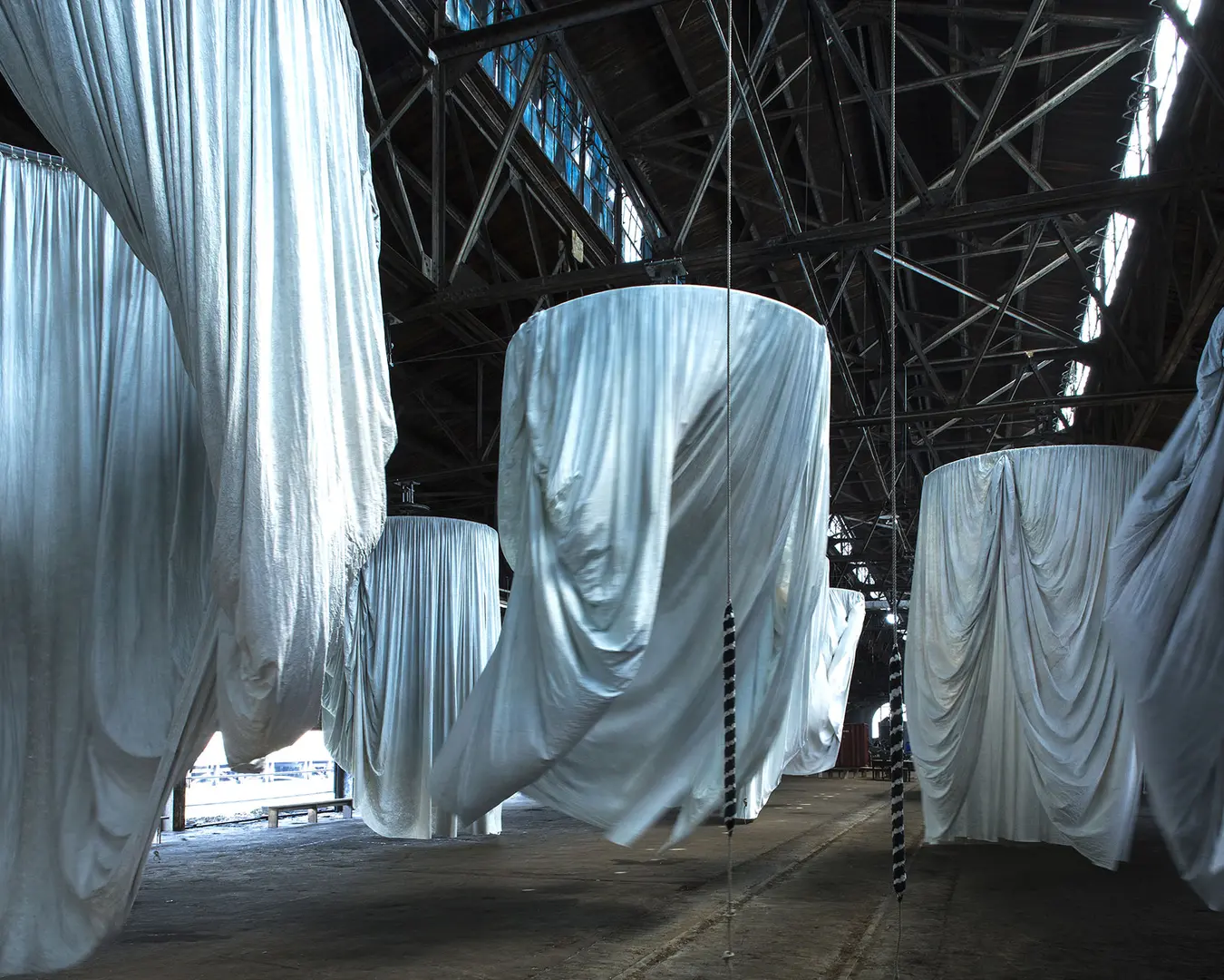 Ann Hamilton, habitus, 2016. Installation at Municipal Pier 9, made in collaboration with The&nbsp;Fabric Workshop and Museum, Philadelphia. Photo by Thibault Jeanson.&nbsp;