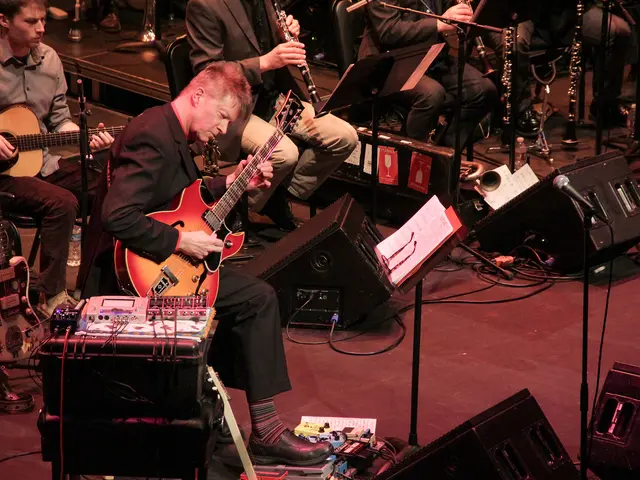 Nels Cline in performance at Royce Hall, Los Angeles. Photo by Phinn Sriployrung.