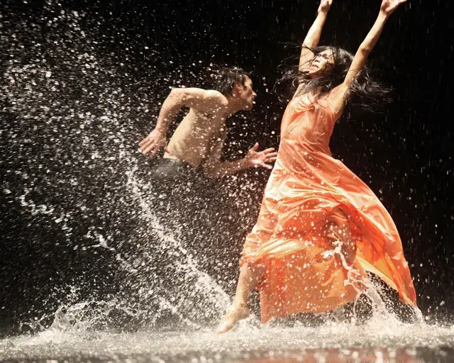 Tanztheater Wuppertal Pina Bausch production of Vollmond during BAM Next Wave Festival, 2010. Photo by Julieta Cervantes, courtesy of BAM Hamm Archives.